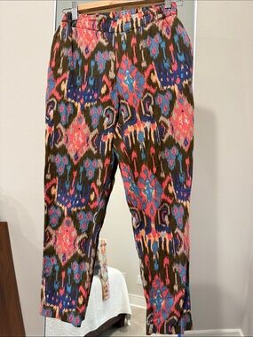 Rapsodia Colorful Ikat Print Pull-On Pants SZ 0/XS